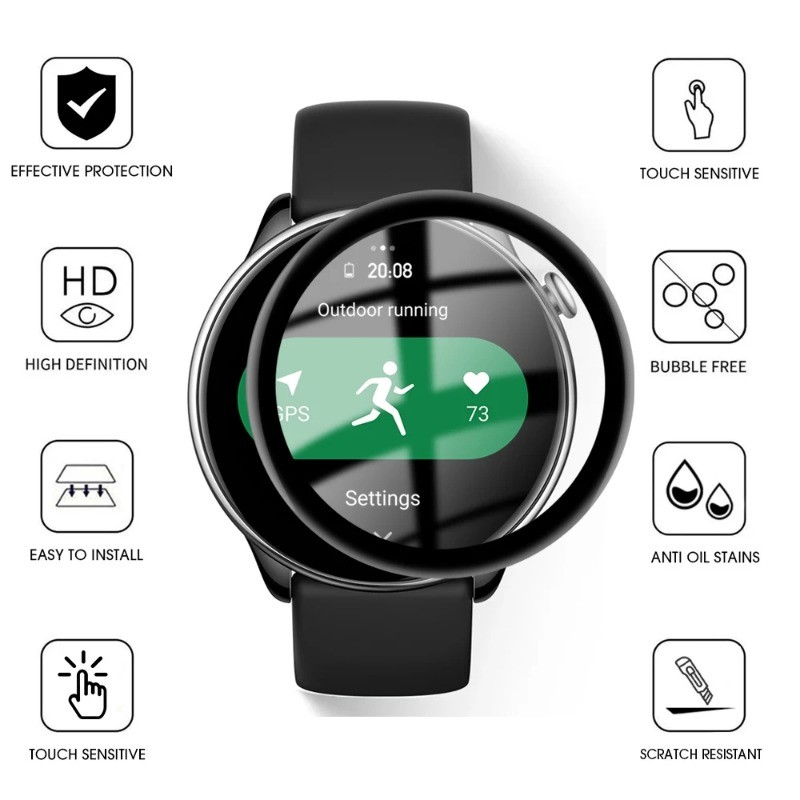 1-3 Chiếc 400D HD Cong Cạnh Đen Kính Cường Lực Cho Amazfit Active 2 Edge GTS 4 2 Mini 3 2E Đồng Hồ Thông Minh Bảo Vệ Màn Hình Cho Amazfit GTR 4 Phiên Bản Giới Hạn 3 Pro 2 eSIM 2e