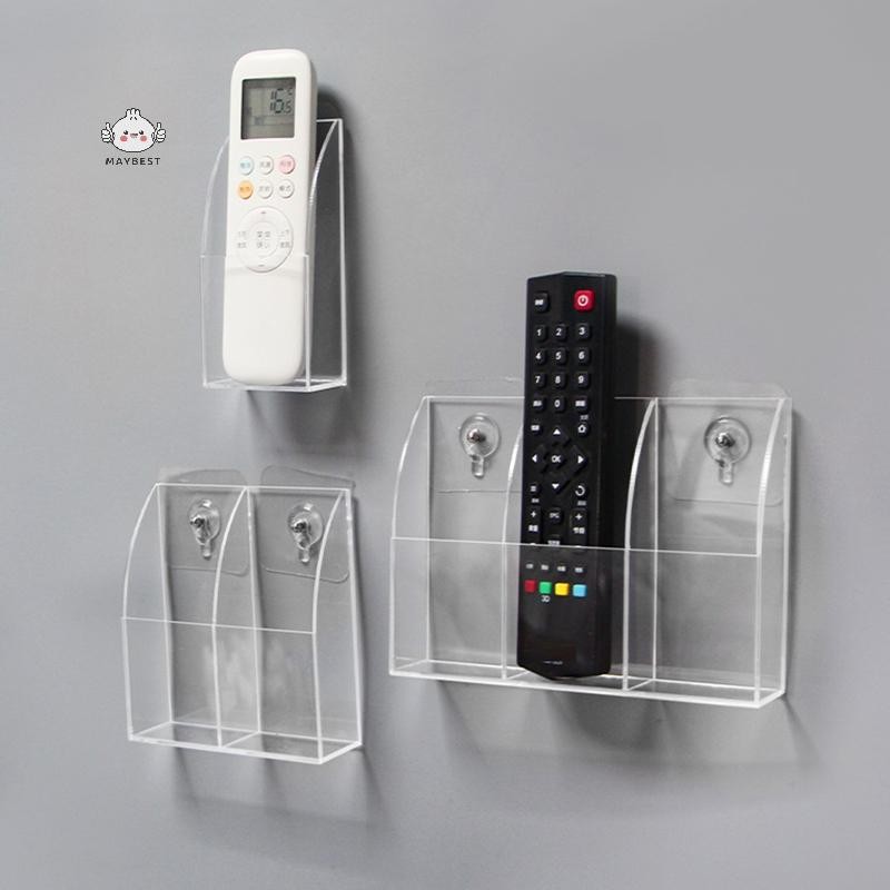 Maybest Acrylic TV Điều Hòa Điều Khiển Từ Xa Giá Đỡ 1 / 4 Hộp Bảo Quản Treo Tường Cho Gia Đình {VN}