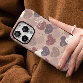 Ốp điện thoại 2 trong 1 đầy màu sắc Love tương thích với iPhone 15 Pro Max, Apple 16 14 Plus 11 / 12 / 13 Pro Max, vỏ bảo vệ chống sốc mới