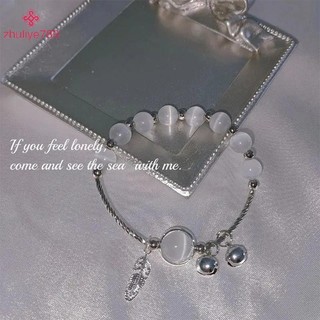 < zhuliye789 > Vòng tay Opal giả thời trang nữ Vòng tay đính cườm dễ thương tinh tế Vòng tay pha lê tự nhiên cho bé gái Quà tặng trang sức dự tiệc Phụ kiện tinh tế