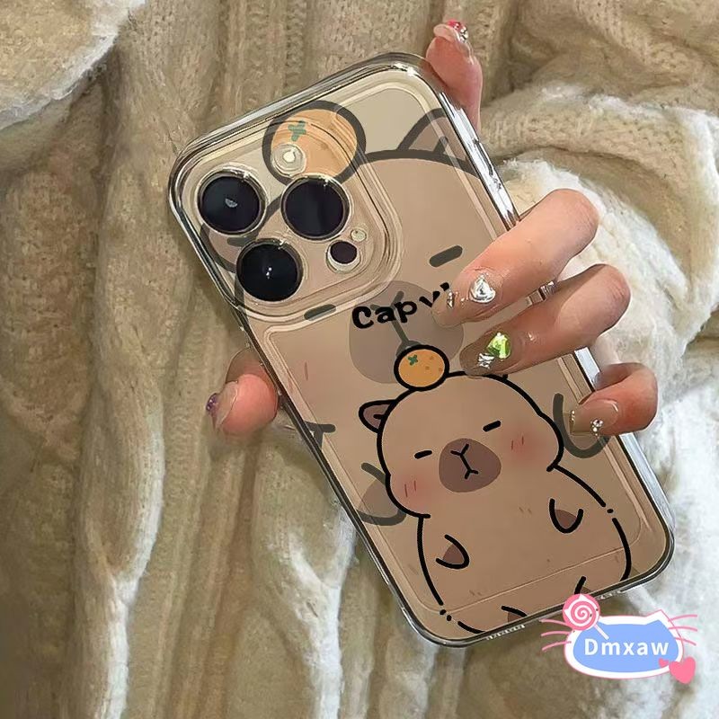 Vỏ Capybara Dễ Thương Cho Realme GT7 GT6 GT 6T Master Edition Note 50 GT5 GT2 Pro GT Neo 7 6 5 SE 3 3T 2 Q5i Q5 Q3 Q2 Pro Q U1 5G 4G Vỏ Hoạt Hình Capybara Trong Suốt Điện Thoại Mềm Ốp lưng