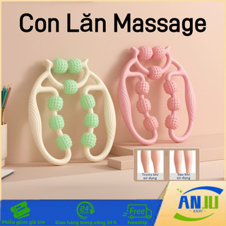 Con Lăn Massage Đa Năng, Hỗ Trợ Massage Cơ Bắp Tay, Bắp Chân, Thon Gọn Đùi, Tiện Dụng Cho Yoga