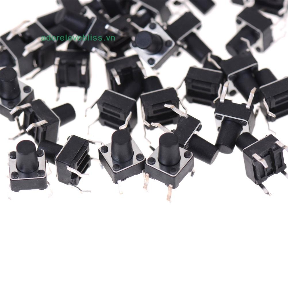 THÊM 50 chiếc Nút ấn xúc giác 6 * 6 * 8mm Tact Micro 4-Pin BSS