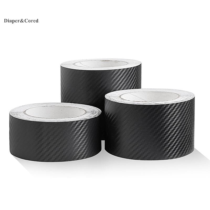 DIAPER & CORED 3D Sợi Carbon Xe Miếng Dán DIY Dán Bảo Vệ Dải Cửa Tự Động Sill Gương Bên Chống Băng Chống Thấm Nước Bảo Vệ Phim YTH