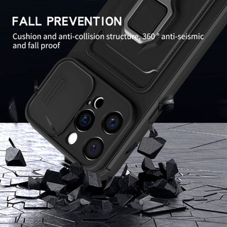 Dành Cho iphone 15 Pro Max / 14 Plus / 13 Pro / 12 / 11 Ốp Lưng 4 Trong 1 Trượt Camera Bao Đựng Thẻ Đứng Vuông Freebie Dây Chống Sốc Chống Rơi Mỏng Mềm TPU Cover