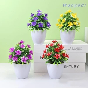 Wanyedi Trong Chậu Trang Trí Cây Nhân Tạo Hoa Giả Cây Nhỏ