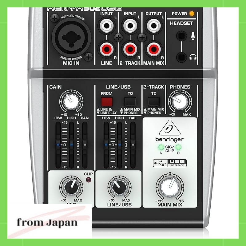 Behringer USB Audio Interface DAW Compatible Mixer 302USB XENYX ...