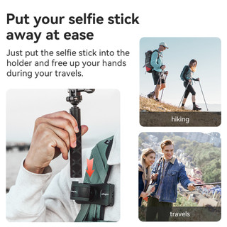 Dành cho giá đỡ gậy selfie Insta360 / DJI / GoPro, 360 ° Ba lô máy ảnh chuyển động xoay, phụ kiện treo nhanh