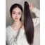Kẹp móng vuốt FUJIZOU Tóc giả đuôi ngựa, Kẹp 20 / 24Inch đuôi ngựa thẳng dài, Sợi chịu nhiệt đuôi ngựa nối dài giả tóc đuôi ngựa tự nhiên cho trẻ em và phụ nữ