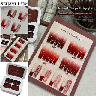 XEIJAYI 4 lưới gel móng tay màu sắc quốc gia, loạt sản phẩm trẻ trung, sơn móng tay bằng keo trị liệu, nghệ thuật làm móng cho tiệm nail