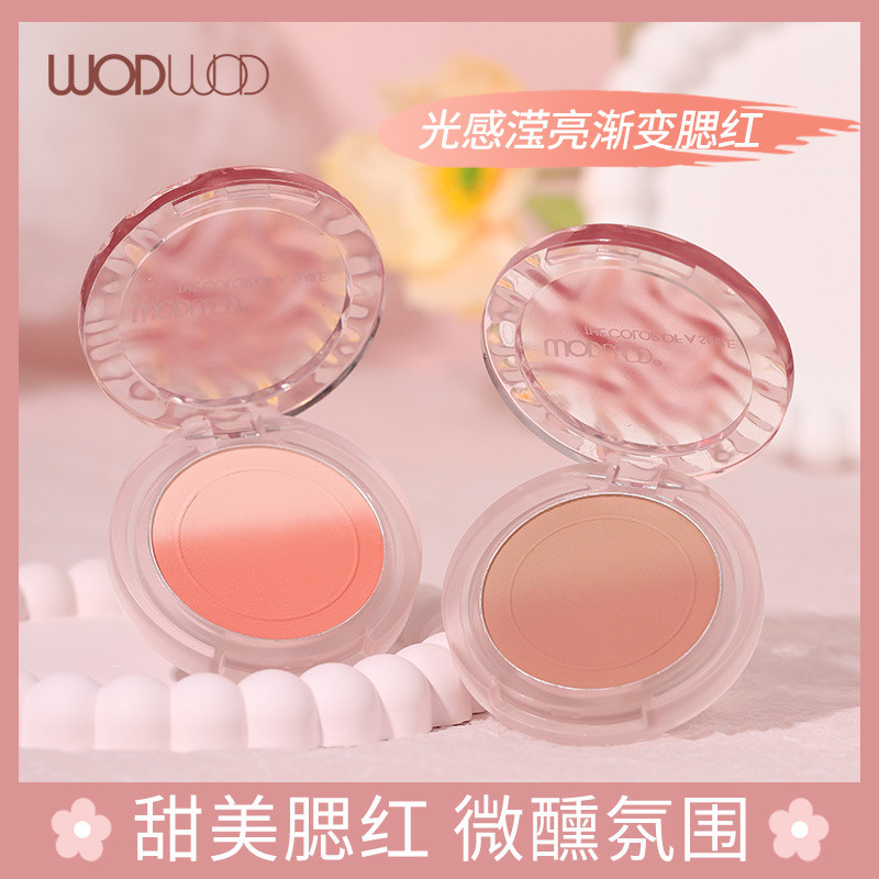 ✨2293 Hidden WODWOD Gradient Blush Niche Thương hiệu khỏa thân Trang điểm tự nhiên Matte Rouge Phấn mắt lớp Sun Red 25.4.20
