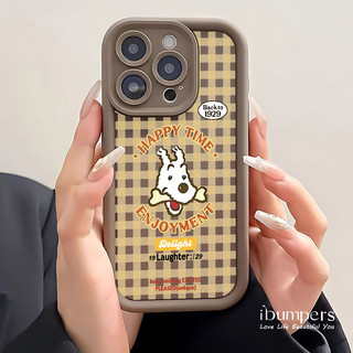 ibumpers Ốp Điện Thoại iPhone Dễ Thương Happy Puppy Họa Tiết Ốp Lưng Dày Dặn Silicon Mềm Chống Rơi Chống Sốc Cho IPhone 16 15 14 12 13 11 Pro Max IP 7 8 Plus X XS XR