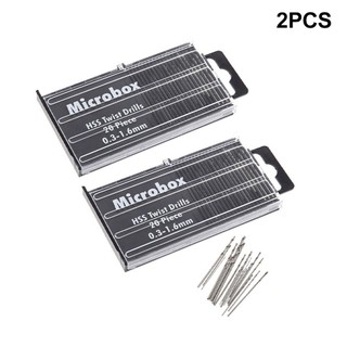 [Fuxin] Bộ 40 mũi khoan xoắn ốc Mini HSS 0,3mm-1,6mm