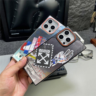 Ốp điện thoại hình vuông cho iPhone 16 15 14 13 11 12 Pro Max, phim OW màu sắc minh họa