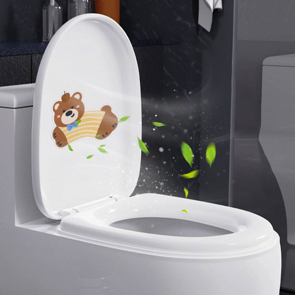 1 / 3 Miếng Dán Khử Mùi Nắp Bồn Cầu - Hoạt Hình Dễ Thương Phòng Tắm Air Fresh Patch - Decal Trị Liệu Tủ Quần Áo - Bánh Ngọt Trang Trí Tường - Đa Phong Cách, Tự Dính, Chống Thấm Nước