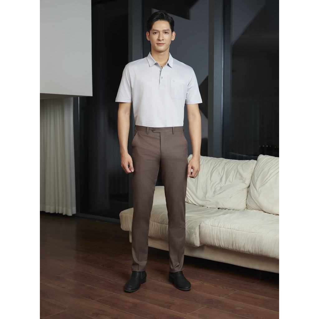 Quần tây sọc 0ly VIETTIEN vải spandex phom slim fit VT00000163