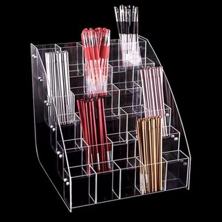Hộp đựng bút đánh dấu DELMERHOME, Kệ trưng bày văn phòng phẩm trong suốt 2 / 3 / 4 / 5 lớp, Hộp đựng cọ trang điểm sáng tạo tiết kiệm không gian Acrylic đơn giản Thẩm mỹ viện