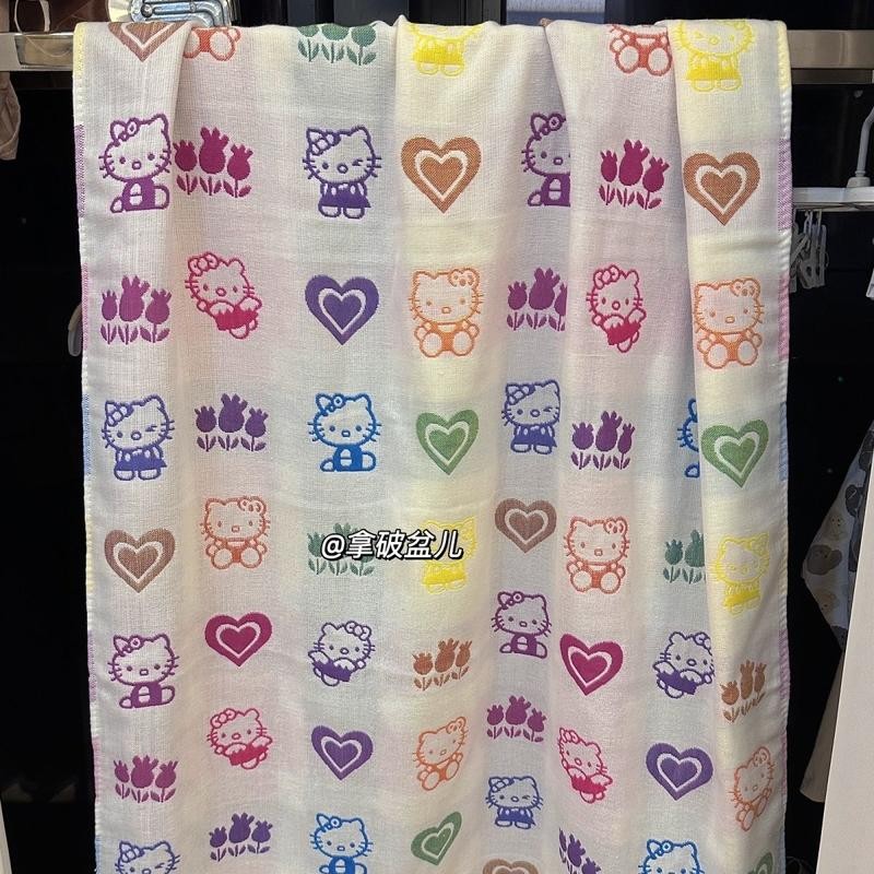 Hellokitty Khăn tắm Cotton dễ thương Gạc bông Khăn tắm lớn