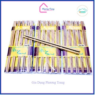 Đũa gỗ tự nhiên Sumo (1 vỉ 10 đôi) cao cấp không hoá chất nhiều mẫu - Phương Trang