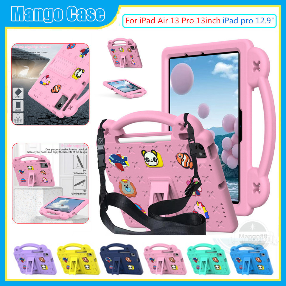 Ốp Lưng Cho iPad Air 13 pro 13inch 2024 iPad pro 12.9 "2018 /202020/ 21 / 2022 / 2023 Dây đeo máy tính bảng chống sốc cho trẻ em