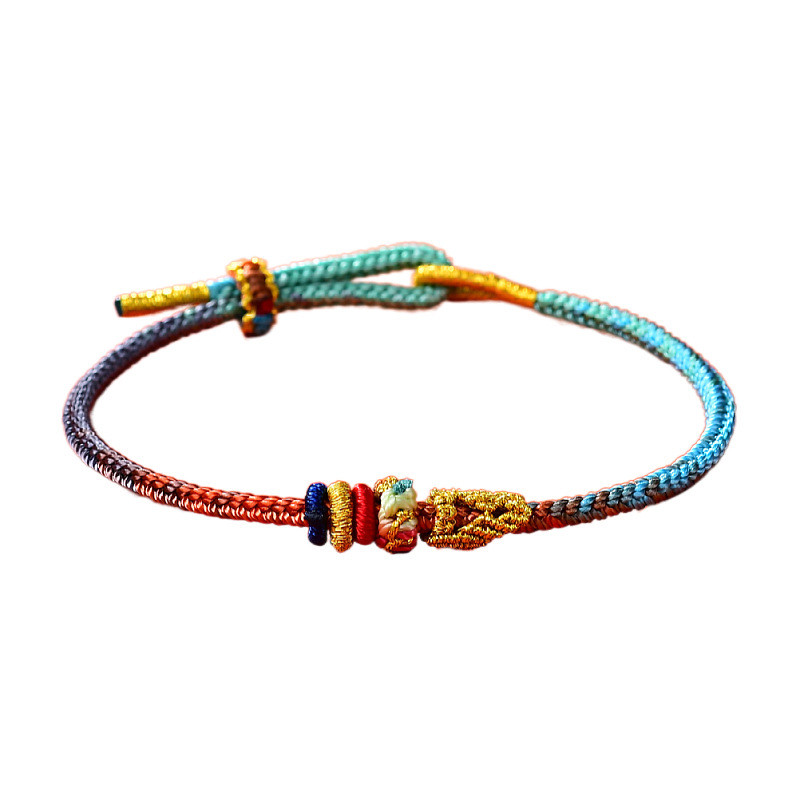 Núi Phổ Đà lên bờ Dây tay phải vượt qua kỳ thi may mắn Bùa may mắn Changshu Qihui Vòng tay kiểm tra đầu vào Sau Đại Học Cặp đôi may mắn Dây Đỏ Dây rồng GMW5