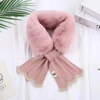 MELEN Khăn Quàng Cổ Dệt Kim Ấm Áp Mềm Mại Chống Gió Cho Mùa Đông Phụ Kiện Thời Trang Nữ