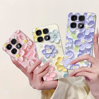 Dành Cho Xiaomi 14T Pro Vỏ 2024 Thời Trang Mới Bướm Hoa Trong Suốt Silicon Mềm TPU Ốp Lưng Điện Thoại Xiaomi 14T Mi 14T