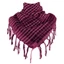 Yoo Color Block Houndstooth Shemagh Khăn choàng quấn đầu Keffiyeh có tua rua