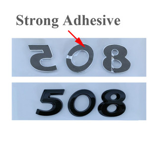 3D ABS Chrome Thân Xe Miếng Dán Cho Peugeot Logo Chữ Cái 206 207 301 307 308 408 508 2008 3008 4008 5008 Chữ Phụ Kiện
