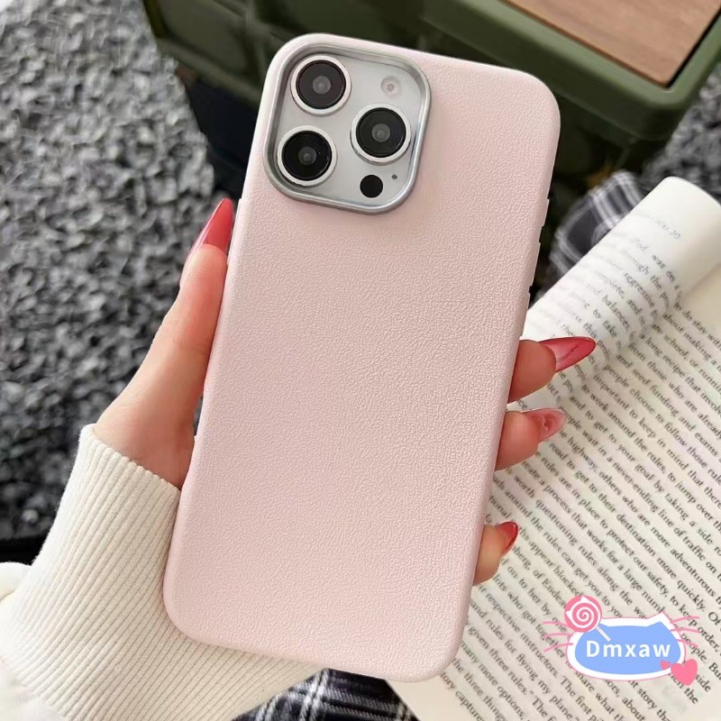 Ốp Điện Thoại Da Màu Trơn Đơn Giản Cho Realme 15T 15 14 Pro Plus 14X C75X C75 C73 C71 Narzo 80 Lite Note 70 5G 4G Vỏ TPU Mềm Da Kinh Doanh Họa Tiết Da Cảm Giác Lưng