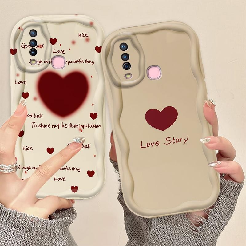 Vỏ Silicon Hoạt Hình Cho VIVO Y17 / VIVO Y12 / Y12i / VIVO Y15 / VIVO 1906 Xu Hướng 3D TPU Mềm Dễ Thương Kem Cặp Đôi Cô Gái Thư Tình Thẩm Mỹ Ốp Điện Thoại Chống Sốc