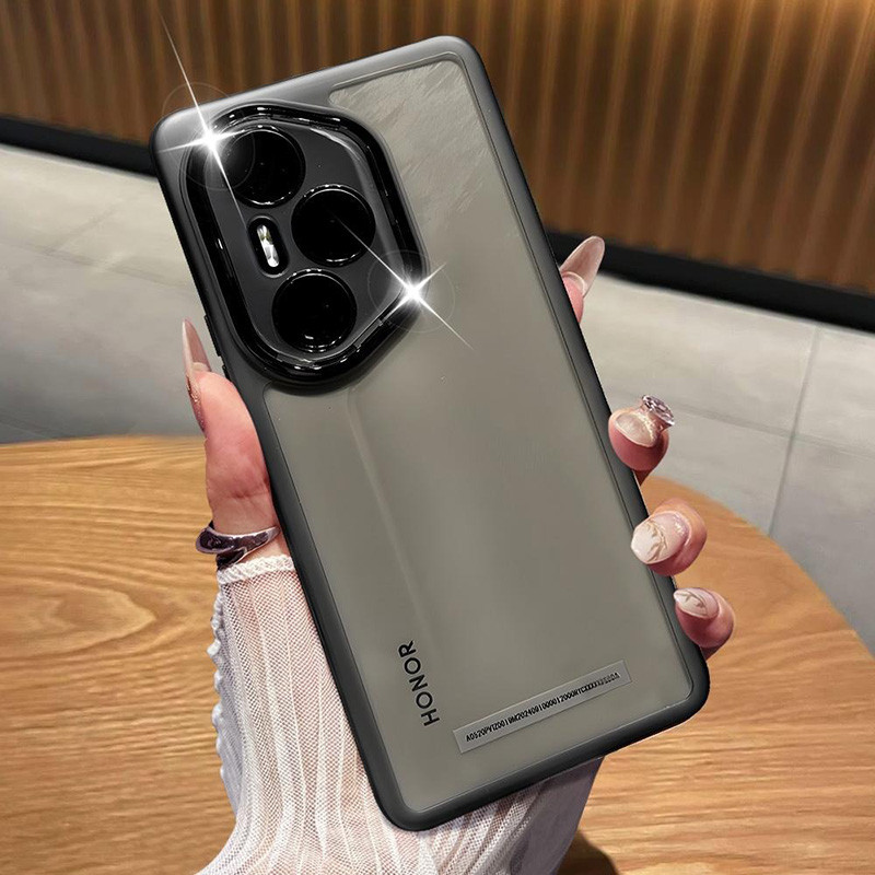 Dành Cho Honor 300 Pro 200 Smart 100 70 80 90 Lite 5G Matte Case Silicon Trong Suốt Bảo Vệ Ống Kính Máy Ảnh