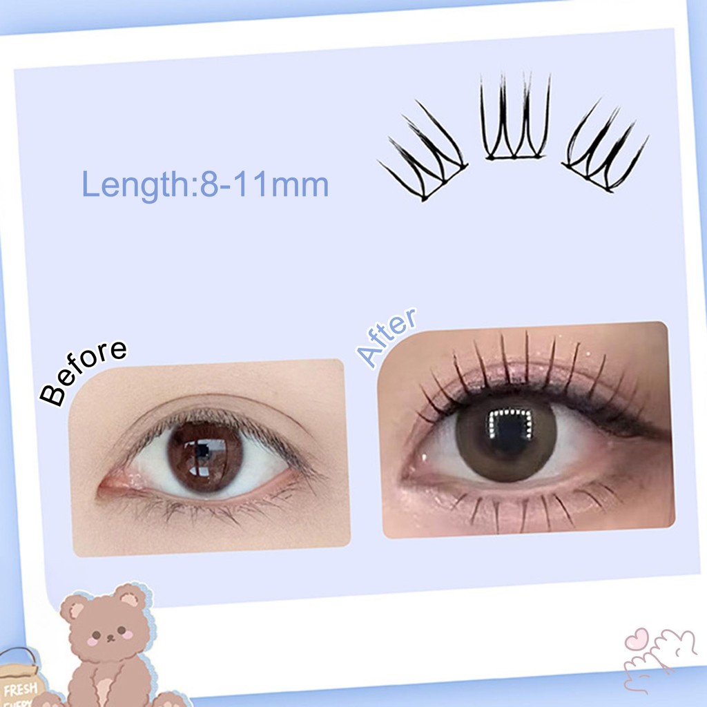Phân đoạn Truyện tranh Cụm mi mi tự nhiên & Wispy Lash Wisps Thích hợp cho phụ nữ ở mọi lứa tuổi