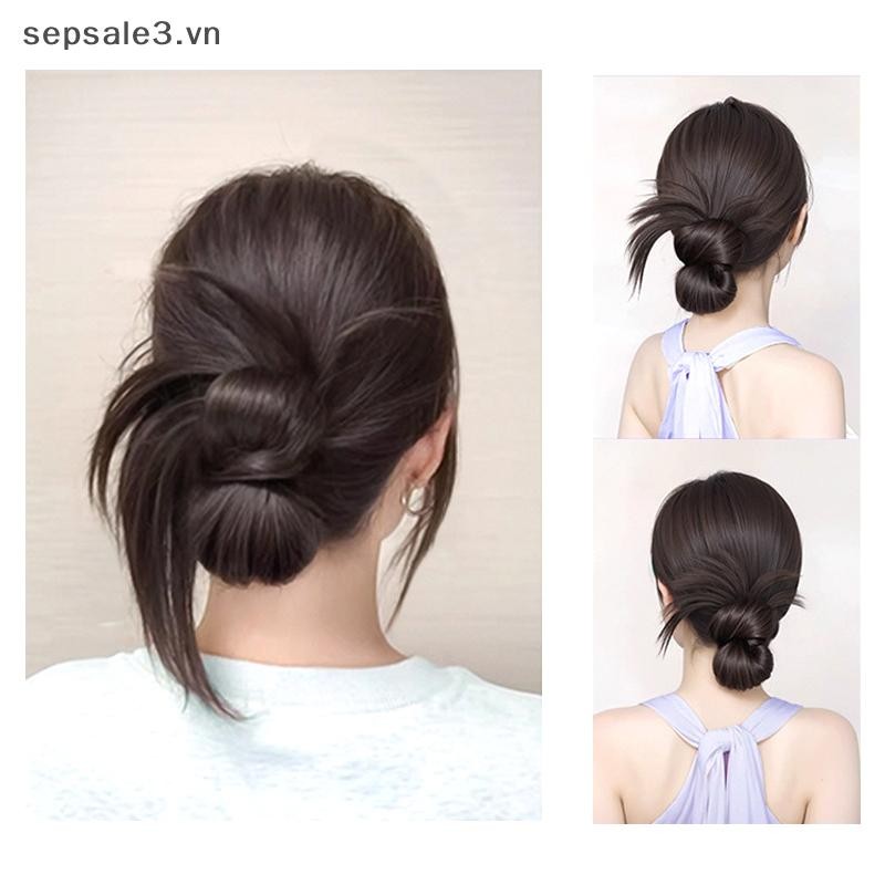 # sepsale # Women Half-tie Hair Claw Shuttlecock Lazy Meatball Cua Kẹp Tóc Giả Bắt Kẹp Phụ Kiện Tóc Đuôi Ngựa Cao.