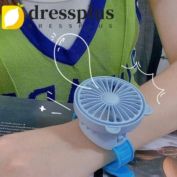 Quạt dây đeo cổ tay DRESSPLUS, Đồng hồ thiết kế đồng hồ hoạt hình di động Quạt nhỏ, Quạt cầm tay cá nhân Quạt điện cổ tay Mini có thể sạc lại lâu trôi Tiệc sinh nhật