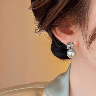 Phong Cách Pháp Kim Cương Đính Kim Cương Bông Tai Ngọc Trai Thời Trang Sang Trọng Nữ Niche Bông Tai Ánh Sáng Sang Trọng Cao Cấp Phí