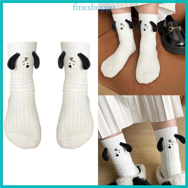 Mỹ Nữ Tất Cotton Chó Dễ Thương Động Vật Thủy Thủ Đoàn Tất Ngắn Thường Ngày Tai Gril Tất