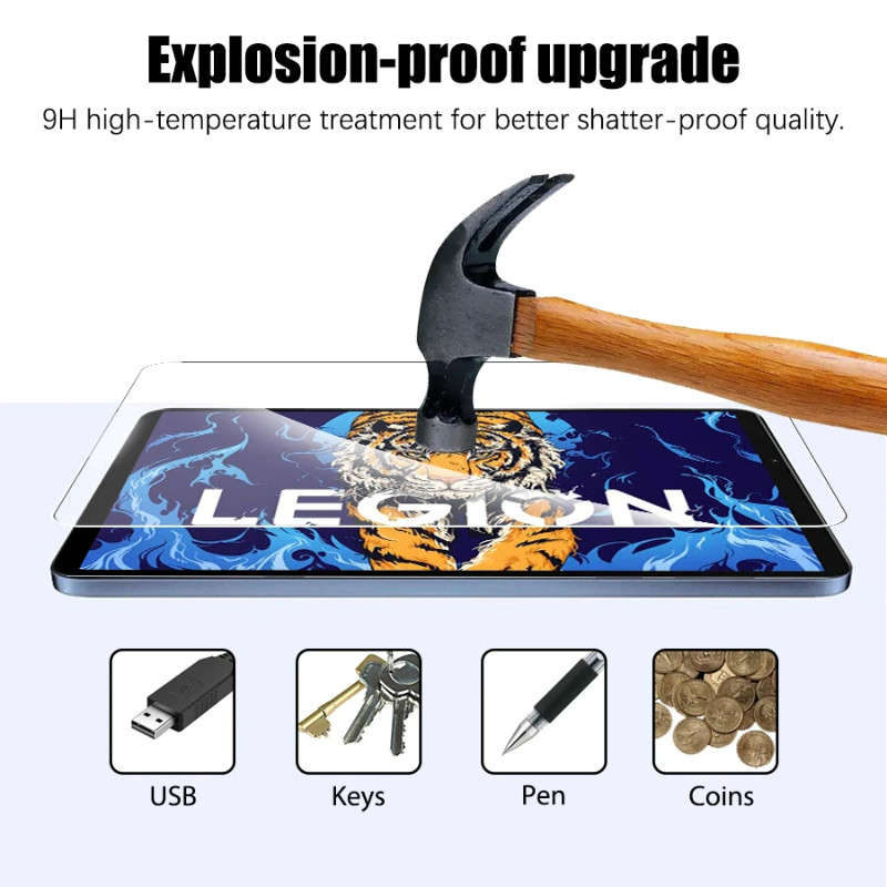 Lenovo LegionY900 2 Chiếc 999D HD Trong Suốt Kính Cường Lực Cho Lenovo Legion Tab Go Y900 Y700 2022 2023 2025 8.8 14.5 inch Chống Vân Tay Chống Ánh Sáng Xanh Bảo Vệ Màn Hình Máy Tính Bảng