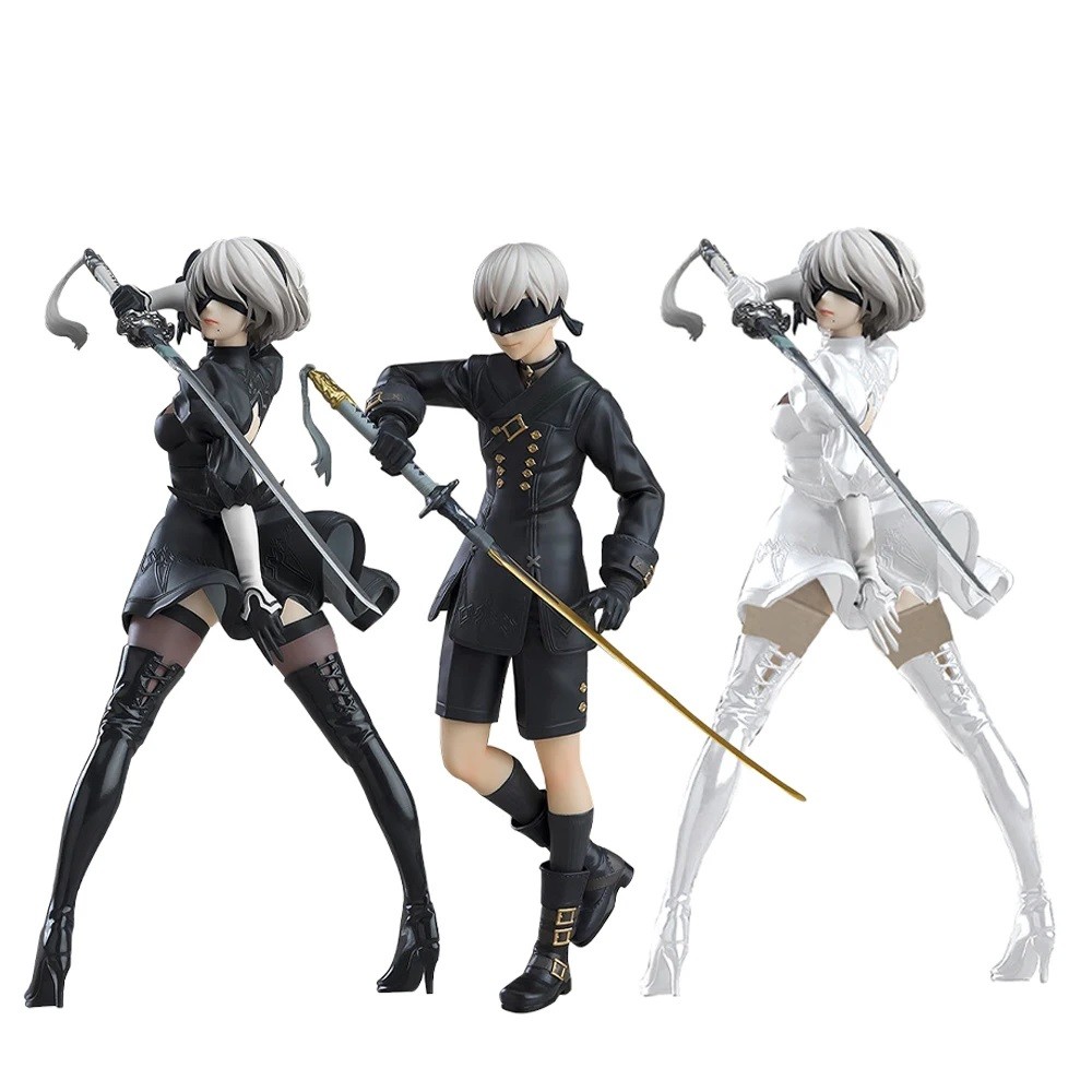 Trò Chơi NieR Anime Nhân Vật 9S 2B Đứng Nhân Vật Hành Động 9S 2B Các Bức Tượng Nhỏ Búp Bê PVC Đồ Chơi Mô Hình Người Lớn Bộ Sưu Tập Tượng