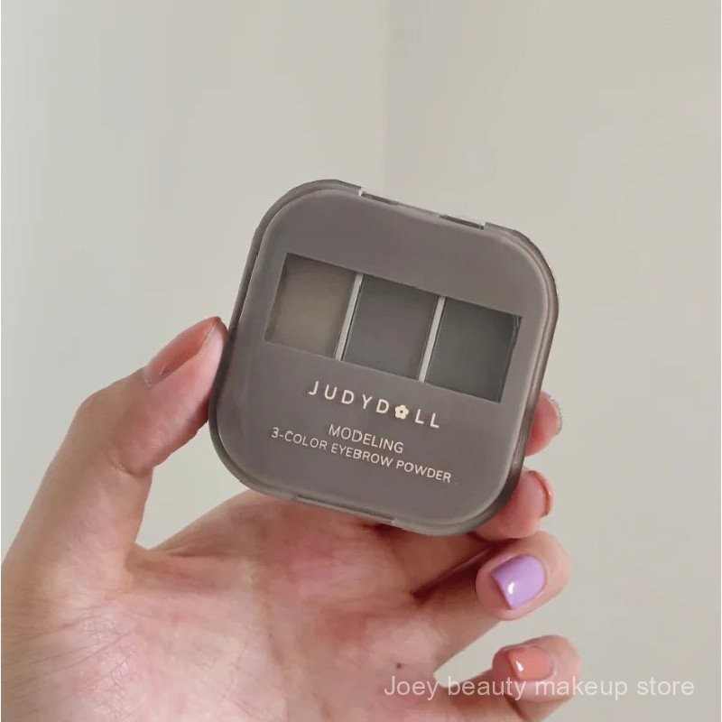 Bột lông mày ba màu Judydoll chống nước và chống mồ hôi, không phai màu ZR9K