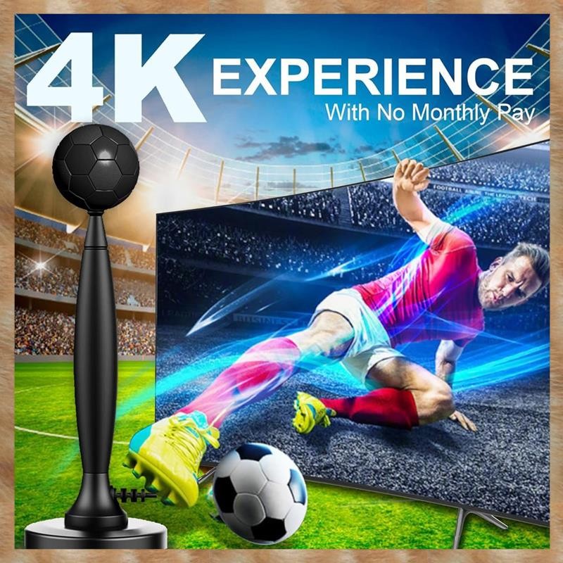 [S Z] Ăng-ten TV HD khuếch đại cho trong nhà / ngoài trời, Bảo hiểm 4K / 1080P, Tín hiệu đa hướng, Phạm vi 120 dặm