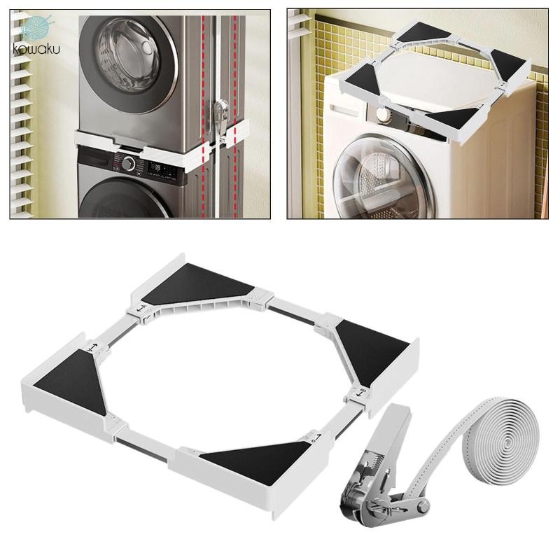 Bộ xếp chồng máy sấy máy giặt Phạm vi điều chỉnh 45 cm-71 cm Chống trượt Tiết kiệm không gian ổn định Dễ dàng lắp đặt Đa năng