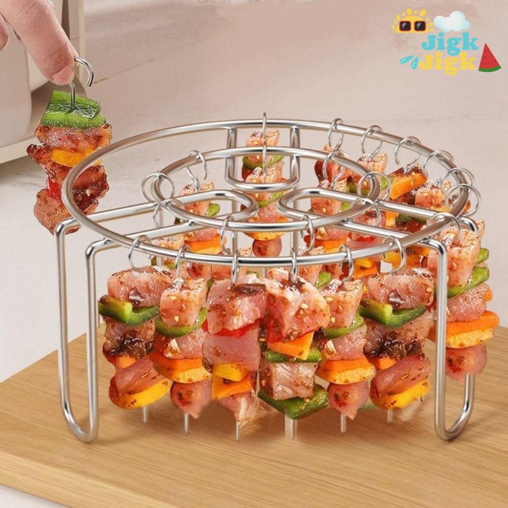 Giá nướng dọc JIGK, Giá đỡ xiên 12 / 24 / 25 / 36, Kim nướng bằng thép không gỉ có thể tháo rời chất lượng cao cho phụ kiện nồi chiên không khí