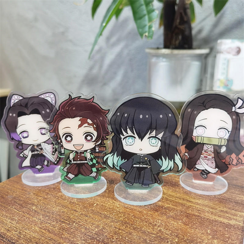 HK1 Demon Slayer Đứng Tấm Kamado Tanjirou Acrylic Tấm Giá Đỡ Kochou Shinobu Để Bàn Anime Trang Trí KH1