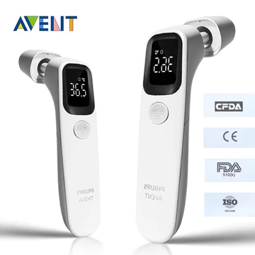 Nhiệt kế sốt kỹ thuật số hồng ngoại Philips Avent AET-R832 Nhiệt kế tai trán không tiếp xúc Nhiệt kế sốt có đèn LED