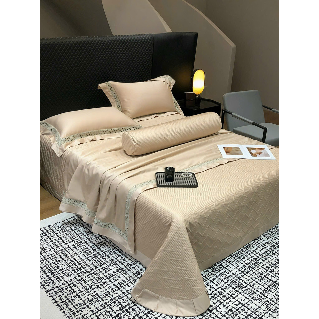 Bộ chăn ga gối tecnel mềm mại MemMinbedding Luxury sang trọng tinh tế cuốn hút - (L4994)(TỔNG HỢP 25)