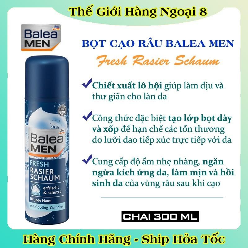 Bọt cạo râu Balea men Đức 300ml cho da nhạy cảm -Date mới nhất