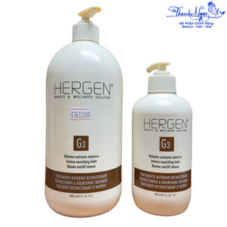 Mỡ dưỡng xả khô cân bằng pH Hergen G3 Intense Nourishing Balm 400ml [ TN ]