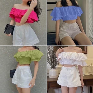 ÁO TRỄ VAI BÈO NHÚN XINH. A100 Top Nữ
