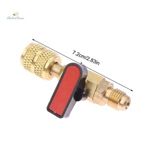 [Nhà Điện] Van Lạnh Điều Hòa Không Khí 1 / 4 "Van Tắt Thẳng SAE Cho R134A R410A R22 R12 Ống Sạc AC Chất Lạnh mới